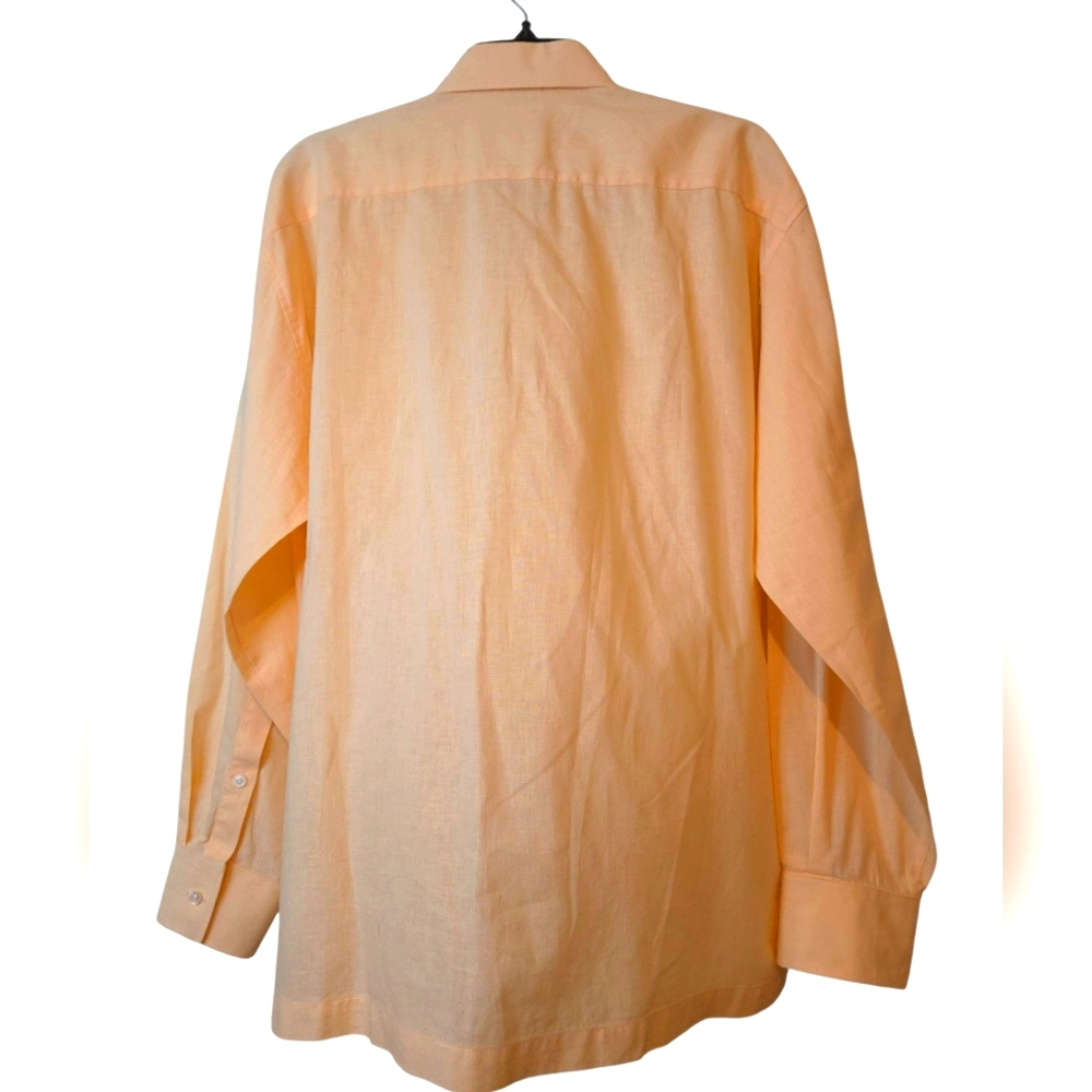 Bahamas Manchester Men's Authentic Guayabera Salmon Long Sleeve Shirt - Size L - Picture 3 of 16